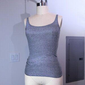 Only Hearts So Fine Metallic Gray Skinny Tank Top Size M